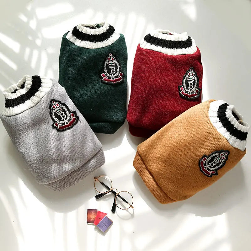 Preppy Style Pet Dog and Cat Clothing