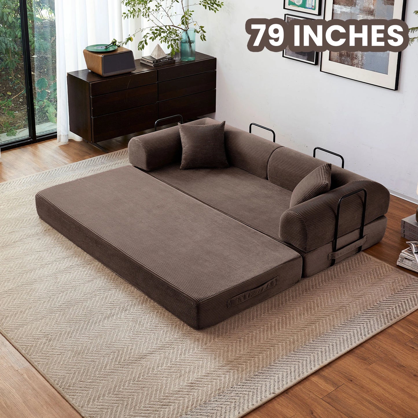 Boneless Couch Foldable Convertible Futon Sleeper Sofa