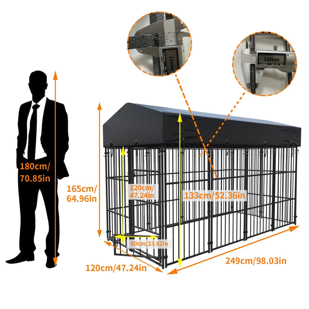 Large Dog Kennel/Playpen Pet Run with Roof