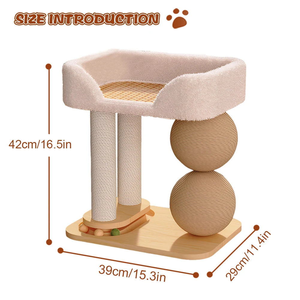 Cat Climbing/Jumping Platform With Sisal Bed