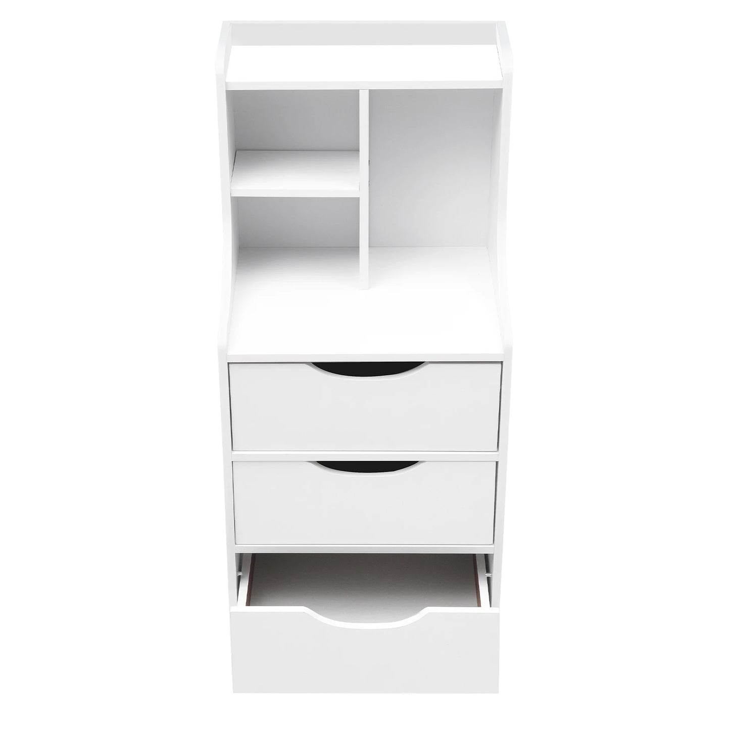 White Nightstands Bedside Table with 3 Drawers