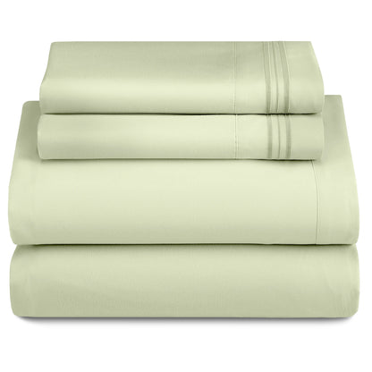 3 Piece Microfiber Bed Sheets with Flat Sheet
