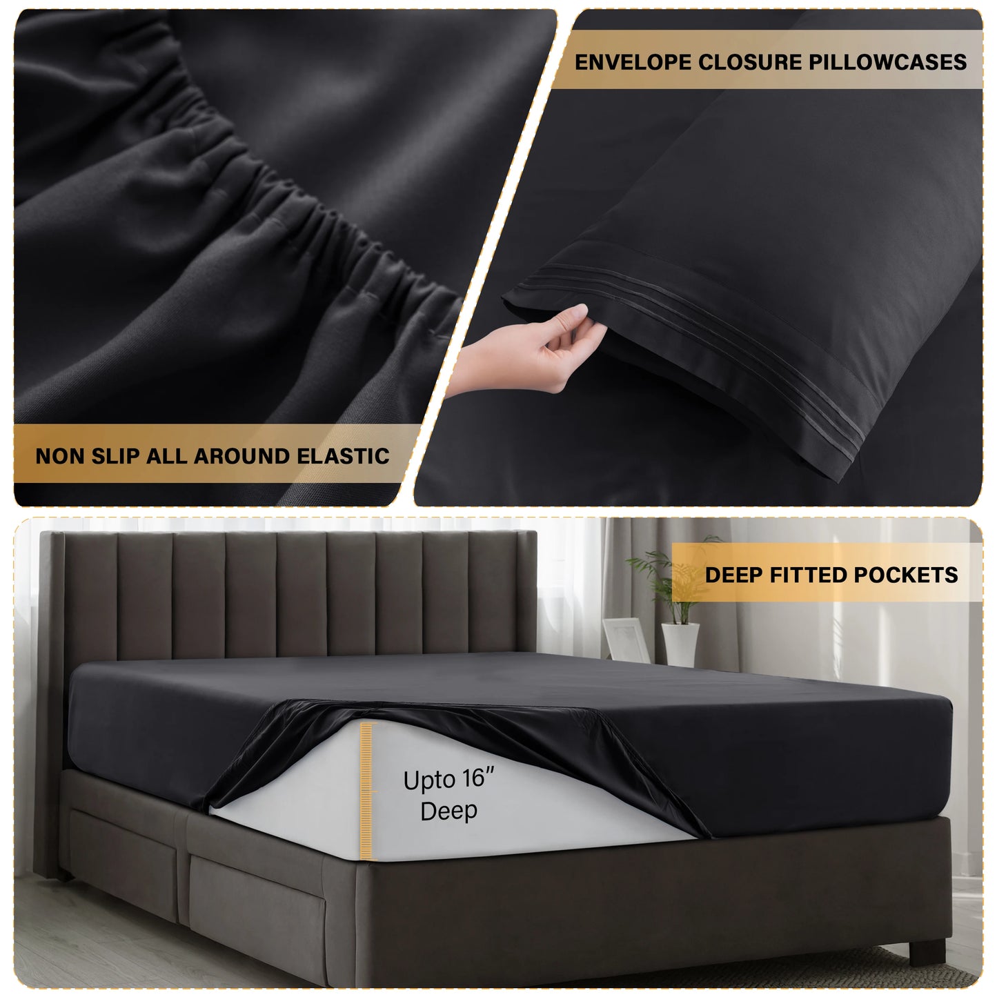 6 Piece Ultra-Soft Microfiber Bed Sheets