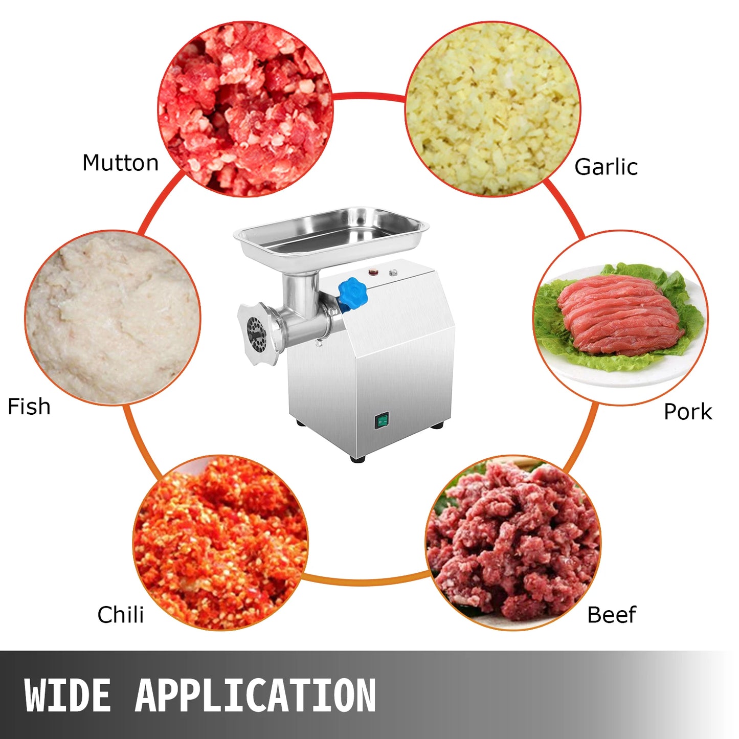 Electric Meat Mincer Grinder Commercial Kitchen Chopper