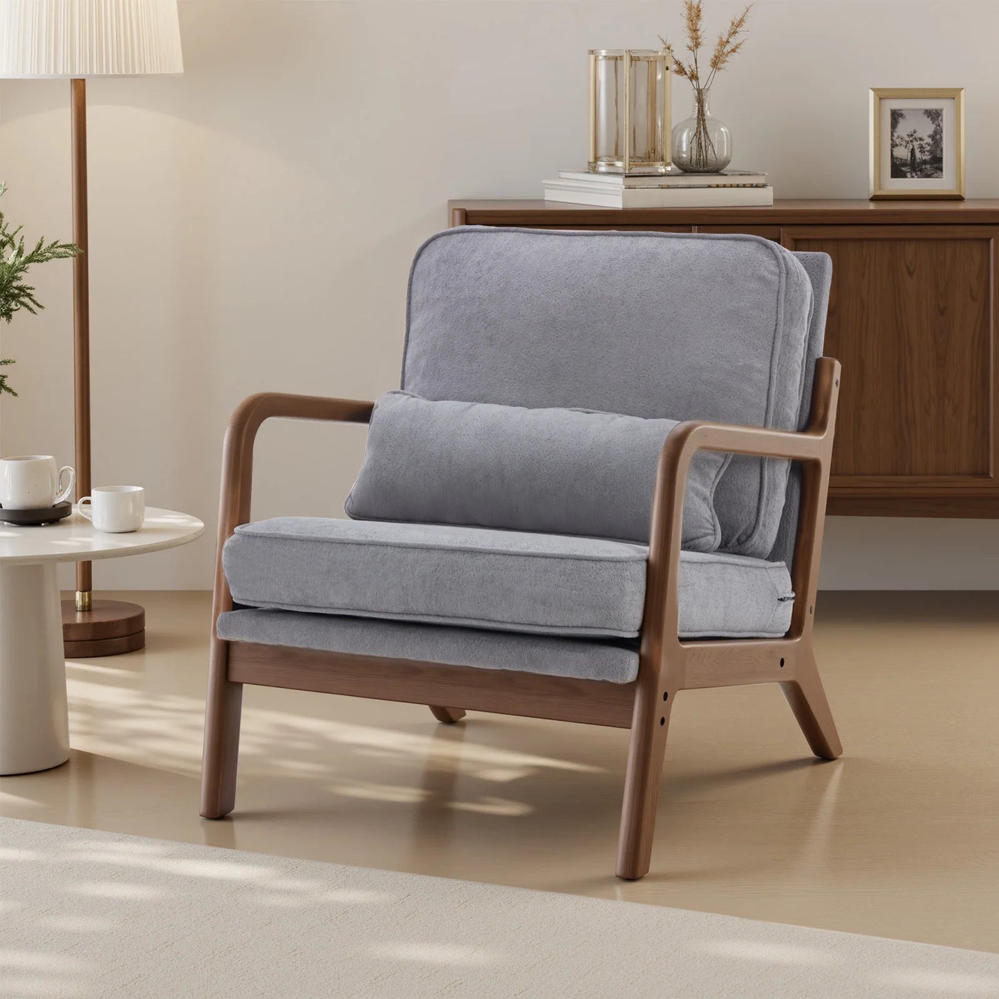 Mid Century Modern Accent Chair with Arms