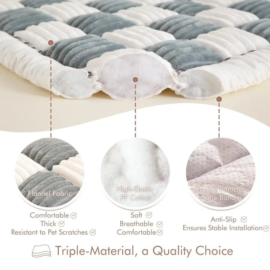 Washable Sectional Fleece Couch Cover for Pets