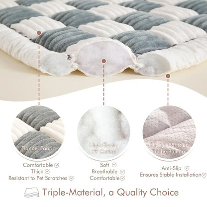 Washable Sectional Fleece Couch Cover for Pets