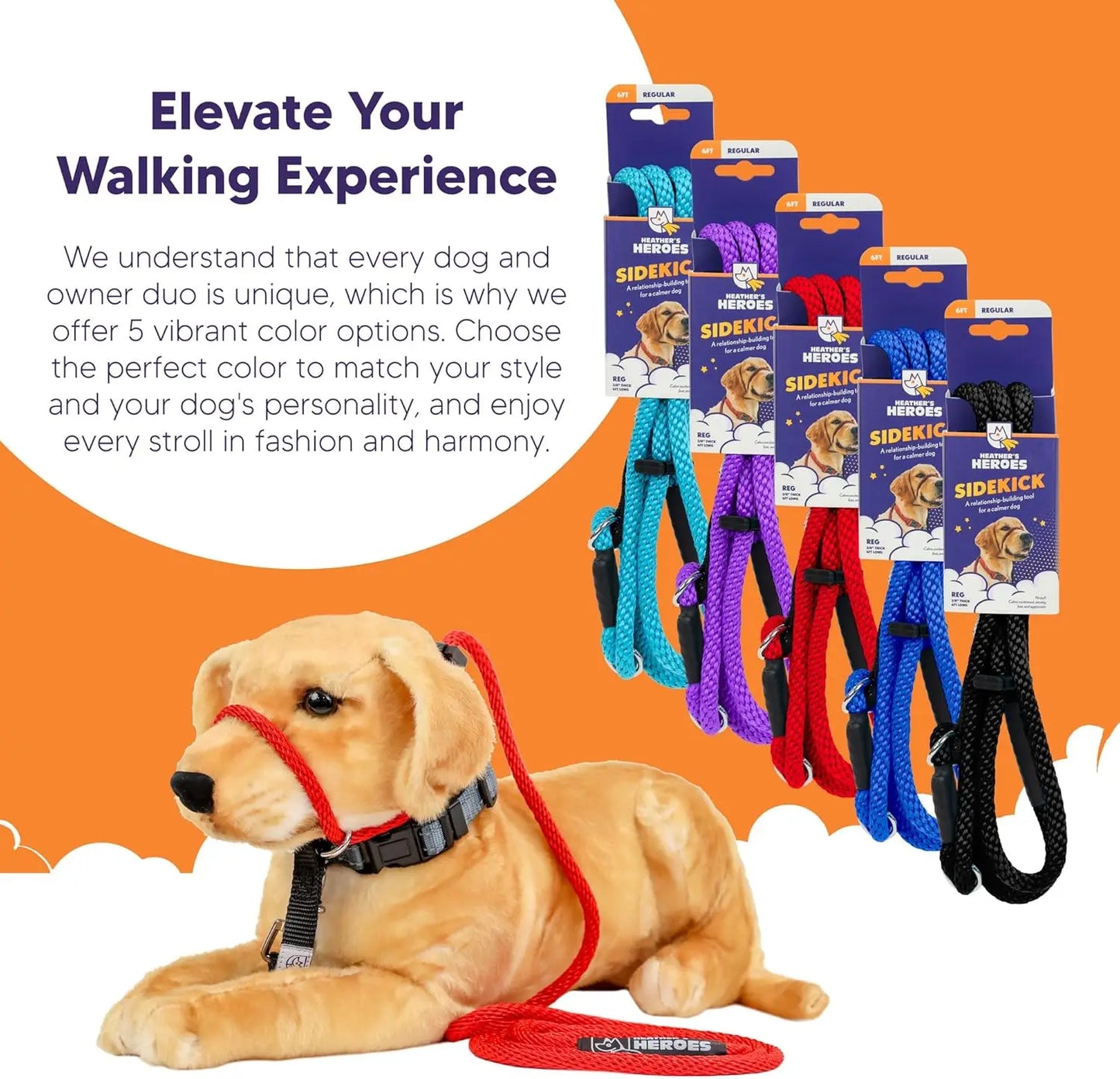 Red No-Pull Dog Leash  Easy Control
