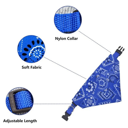 Cat/Dog Collar Pet Bibs Adjustable Dog Cat Necktie Pet Triangular Saliva Tie Scarf Dog Bandana Collar Triangle Bib Neckerchief