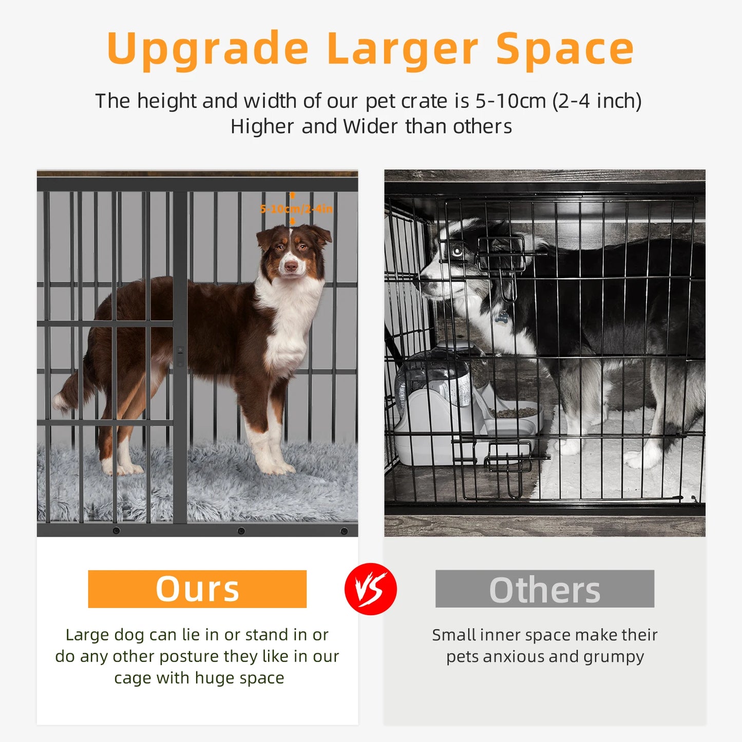 Furniture Style Dog/Pet Kennel with Removable Tray