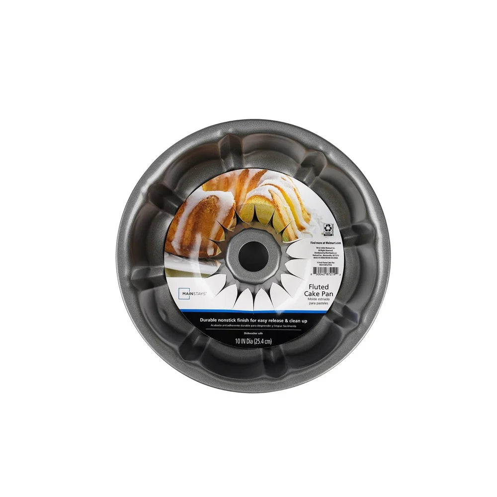 10 Inch Round Nonstick Fluted Cake Pan