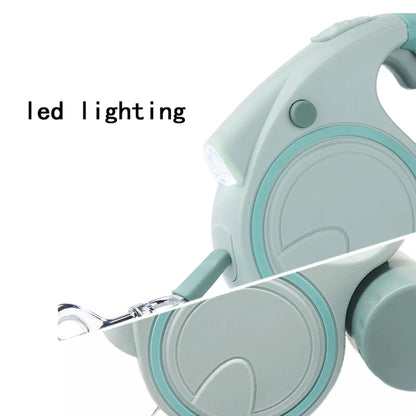 Retractable Dog Leash Led Lights Garbage Bag