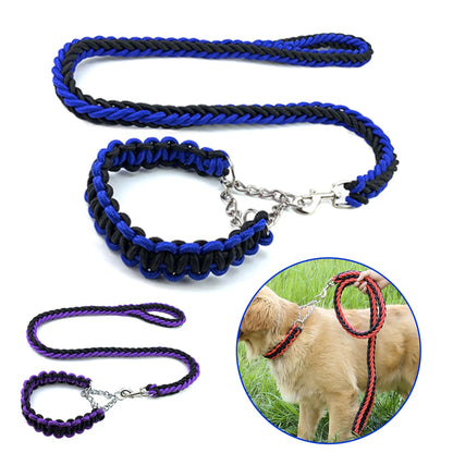 Nylon Braided Dog Collar And Leash Set