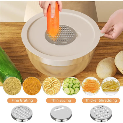 6-Piece Stainless Steel Mixing Bowls with Lids