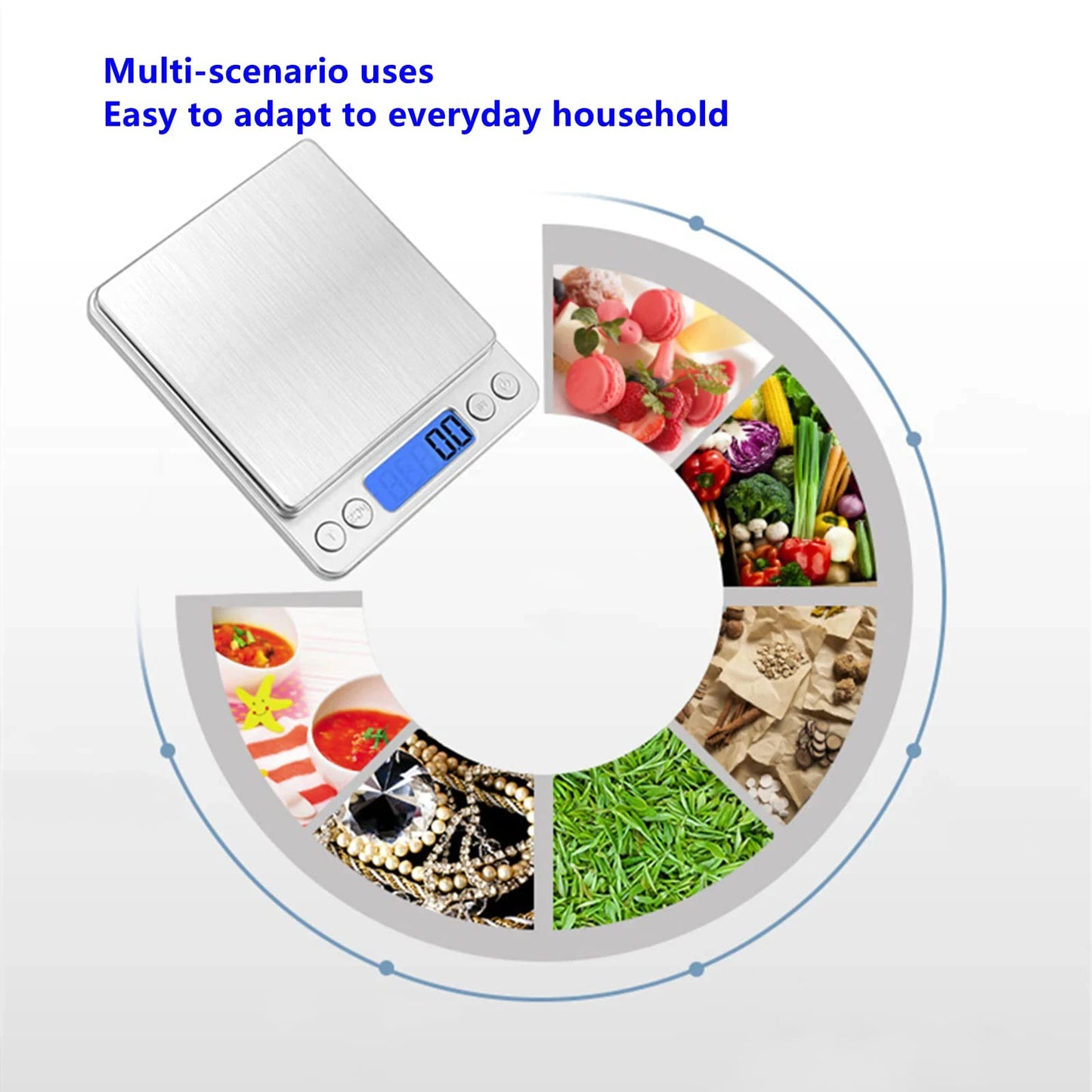 Digital Kitchen or Jewelry Scale  with LCD/Tare