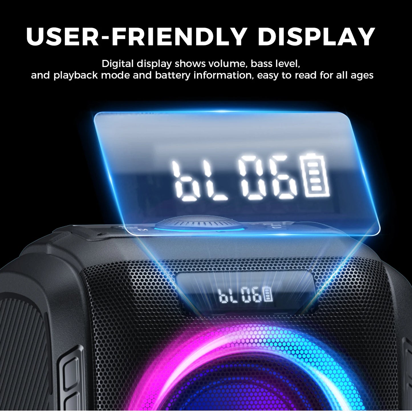 W-KING 250W PEAK Large Bluetooth Speaker Wireless