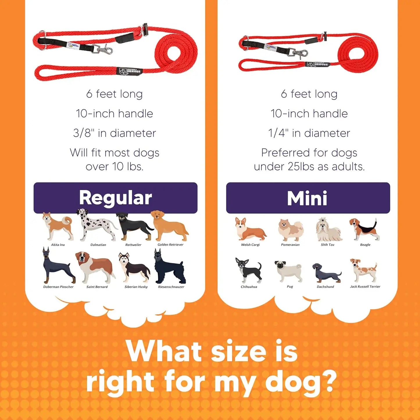 Red No-Pull Dog Leash  Easy Control