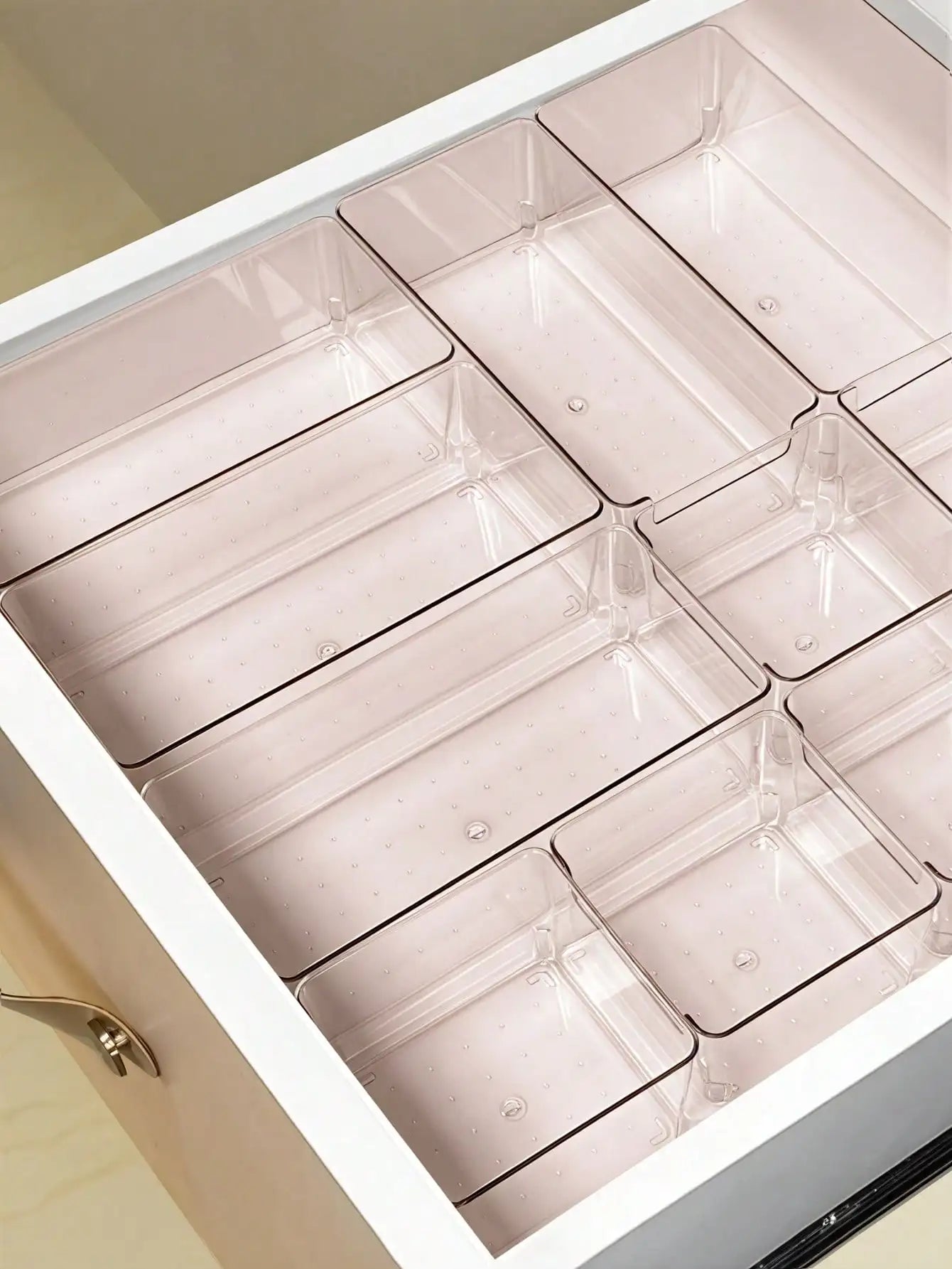 Clear Drawer Organizer Set Makeup Jewelry Kitchen