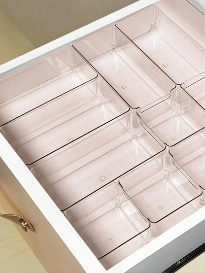 Clear Drawer Organizer Set Makeup Jewelry Kitchen