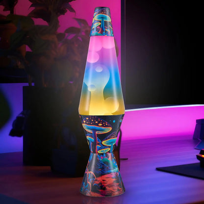 Tri-Colored Globe, Black Base, motion lamp