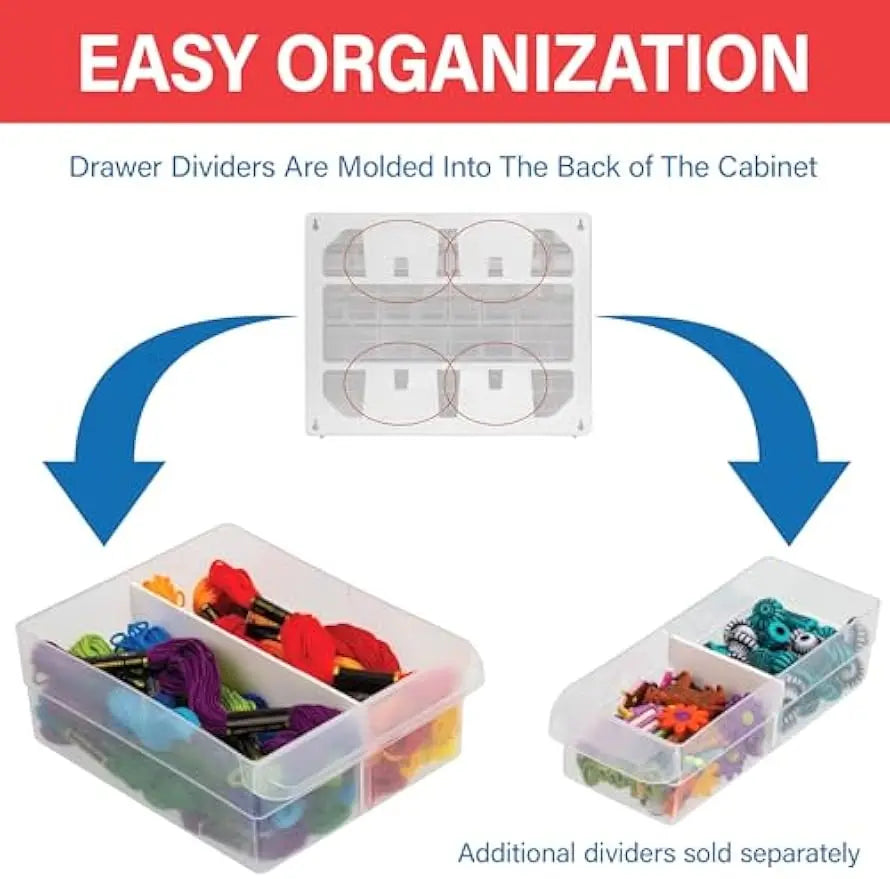 24-Drawer Plastic Storage Cabinet for Home/Garage Organization