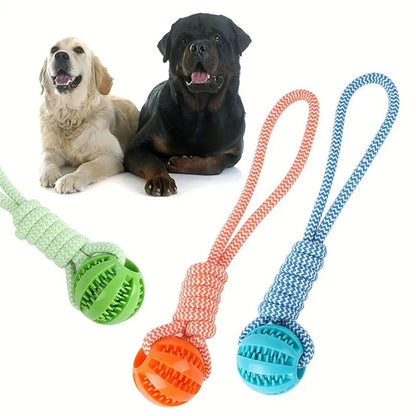 Chew Resistant Rope Toy with Food Dispensing