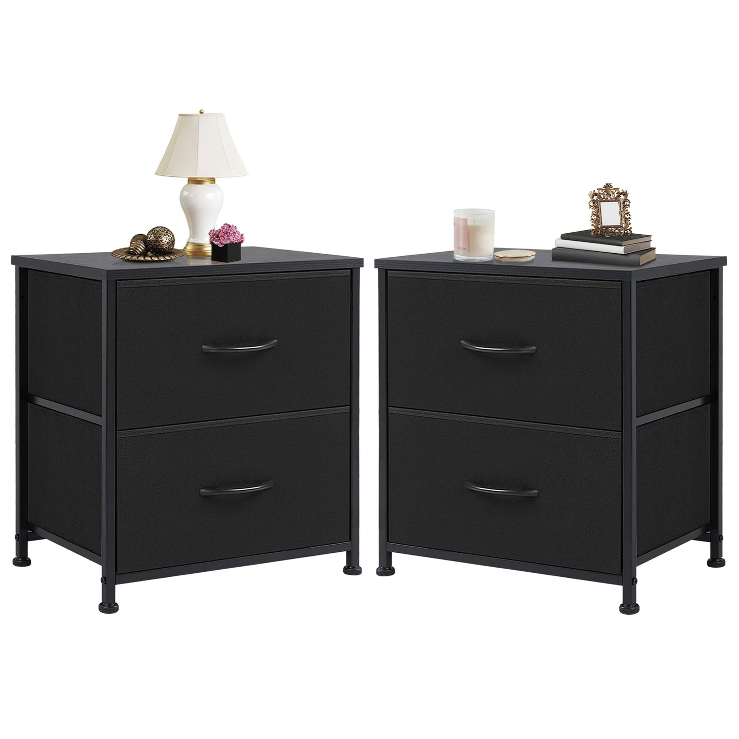 2 Drawer Bedside Coffee Sofa Tea Table Storage