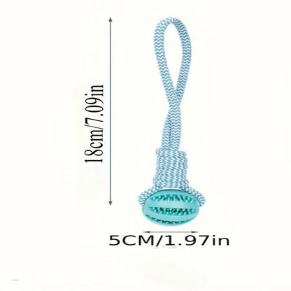 Chew Resistant Rope Toy with Food Dispensing