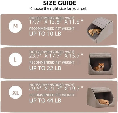 Dog Bed House with 30D Memory Sponge