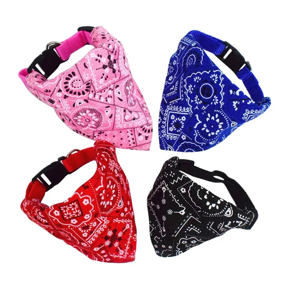 Cat/Dog Collar Pet Bibs Adjustable Dog Cat Necktie Pet Triangular Saliva Tie Scarf Dog Bandana Collar Triangle Bib Neckerchief