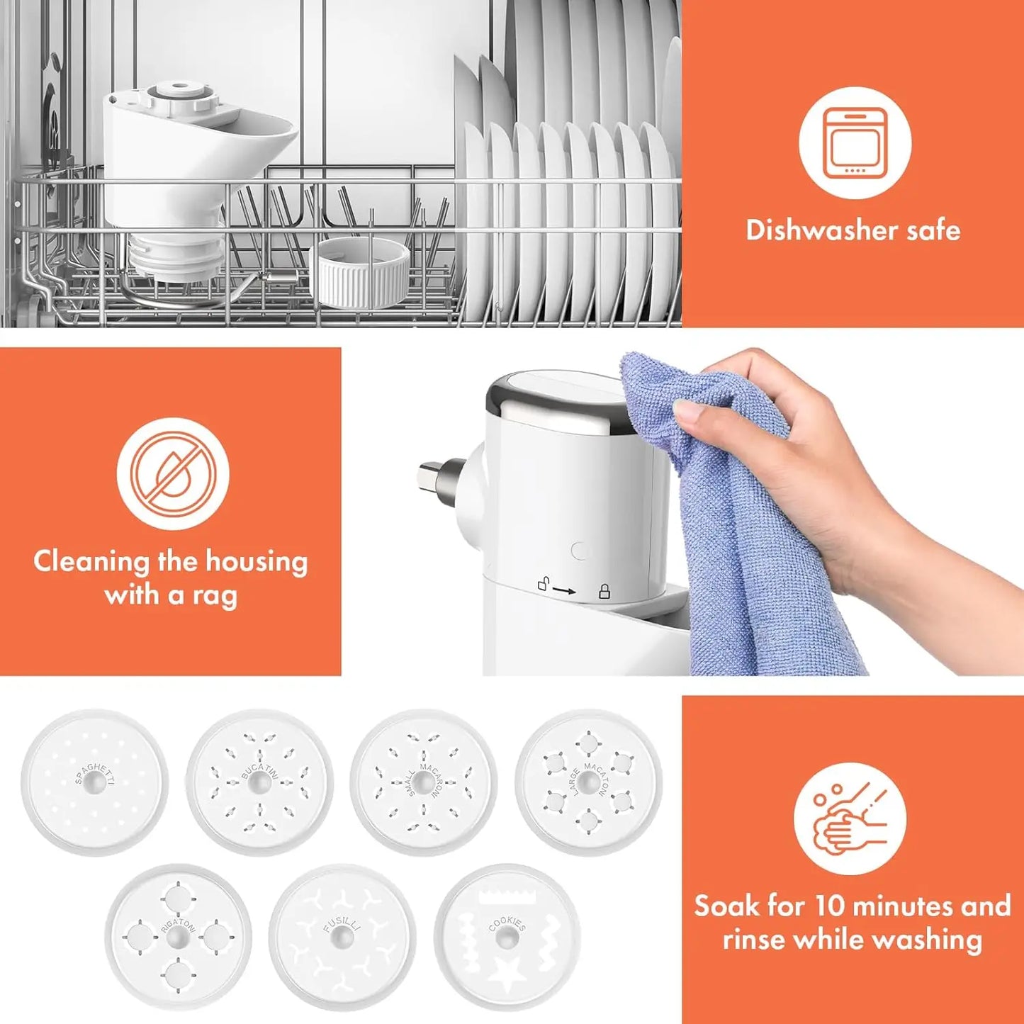 KitchenAid Mixer Pasta Attachment with 7 Plates
