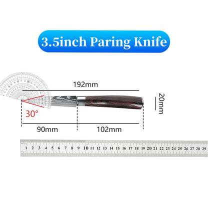 9 types of Stainless Steel Kitchen Knife,Japanese Chef Knife,Meat Cleaver,Santoku,Bread,Boning,Slicing,Fruit Knife with Gift Box