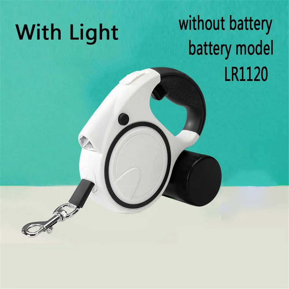 Retractable Dog Leash Led Lights Garbage Bag