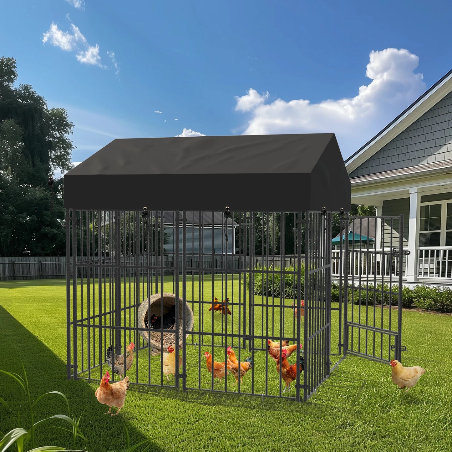 Large Outdoor Dog Kennel Pen Pet Enclosure