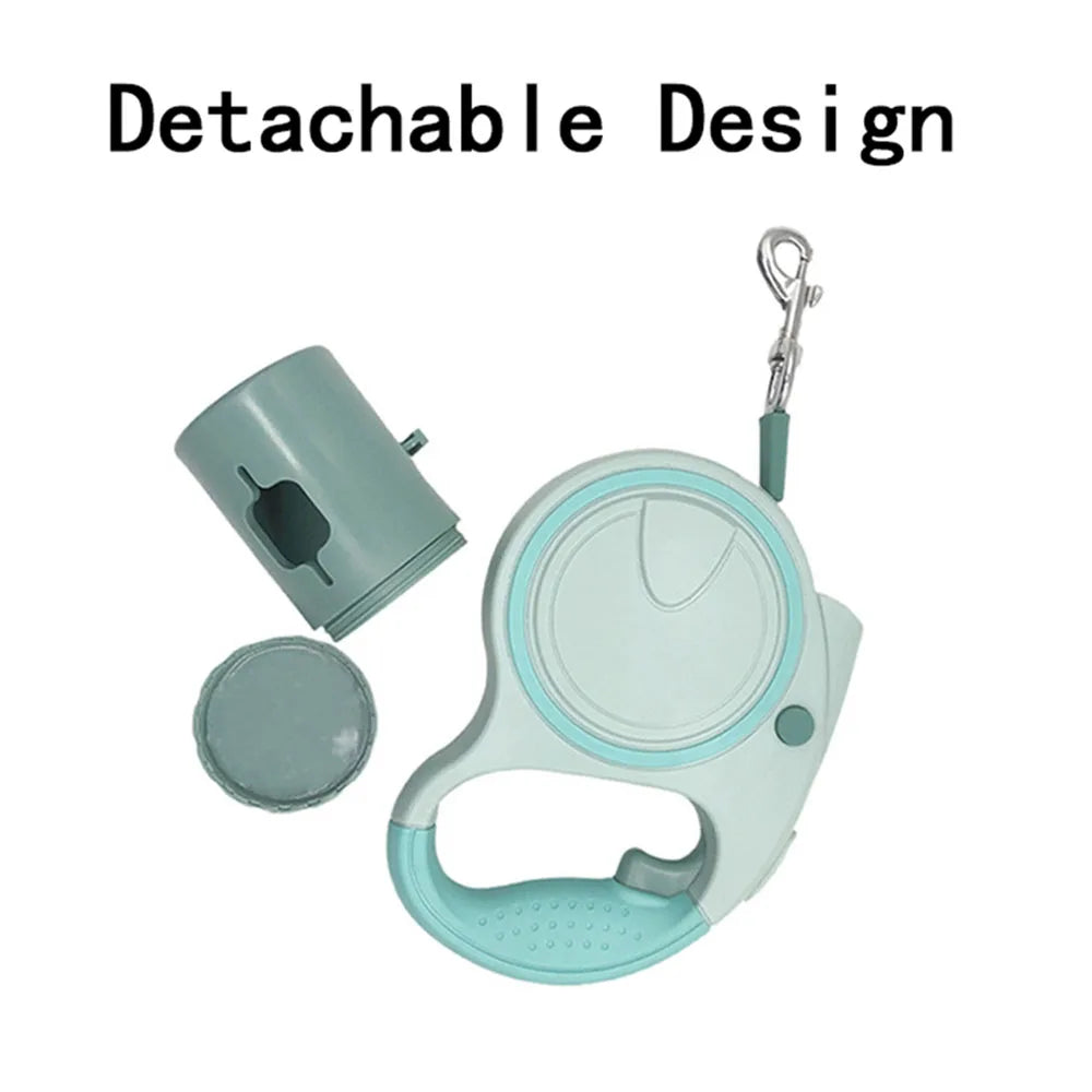 Retractable Dog Leash Led Lights Garbage Bag