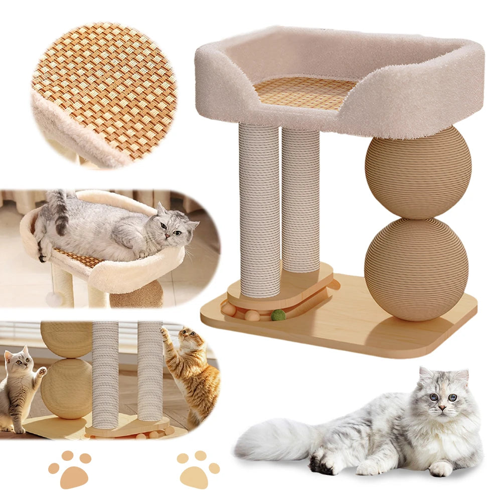 Cat Climbing/Jumping Platform With Sisal Bed