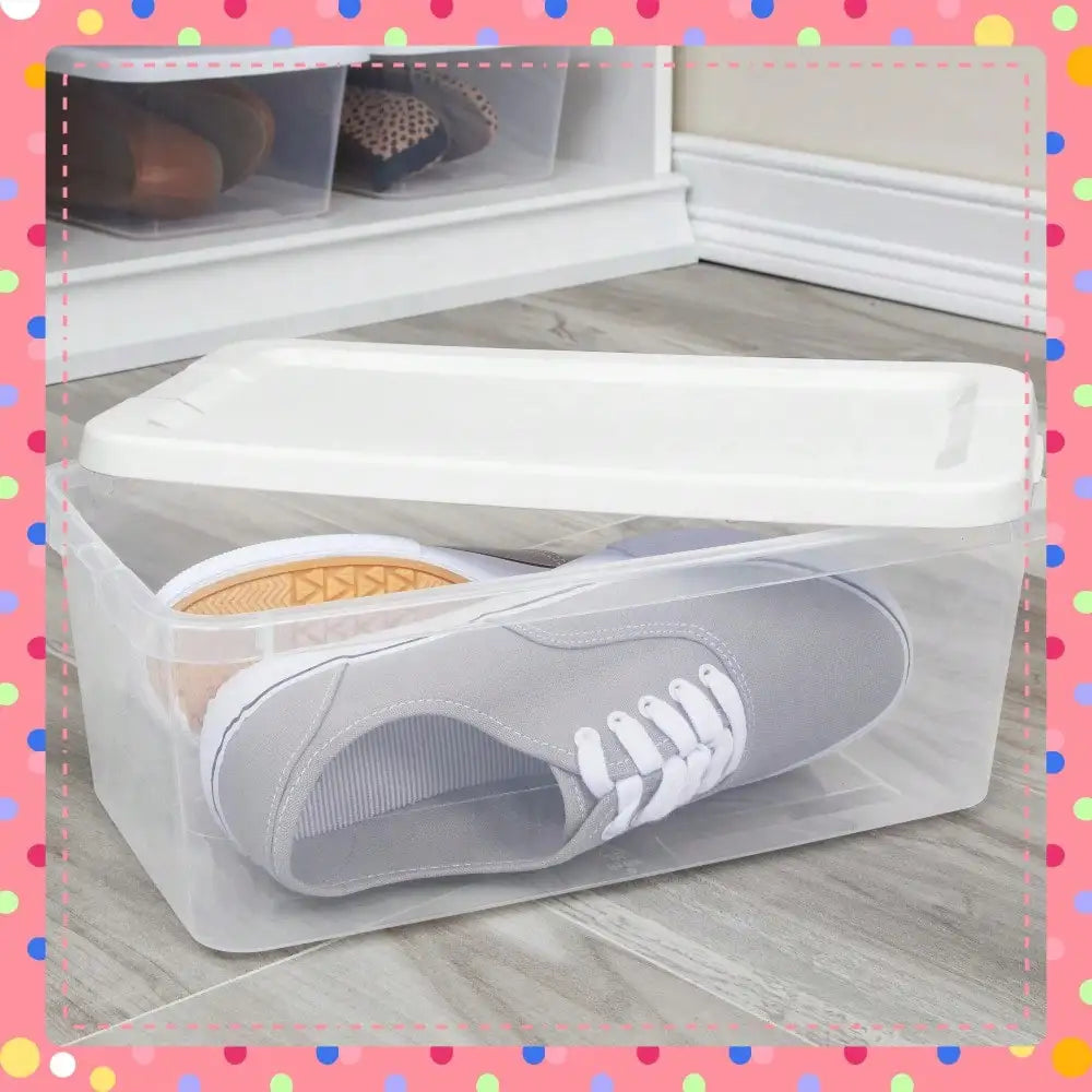 6-Quart Clear Storage Bins with Snap-On Lids