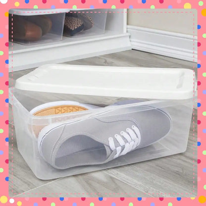 6-Quart Clear Storage Bins with Snap-On Lids