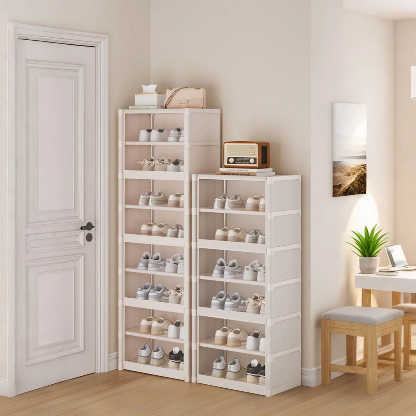 5/7-Layer Dustproof Shoe Cabinet and Organizer Rack