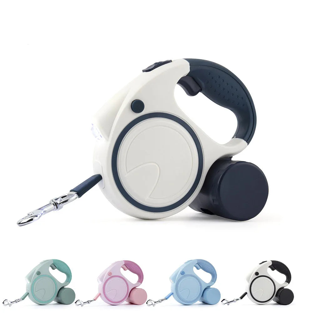 Retractable Dog Leash Led Lights Garbage Bag
