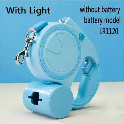 Retractable Dog Leash Led Lights Garbage Bag