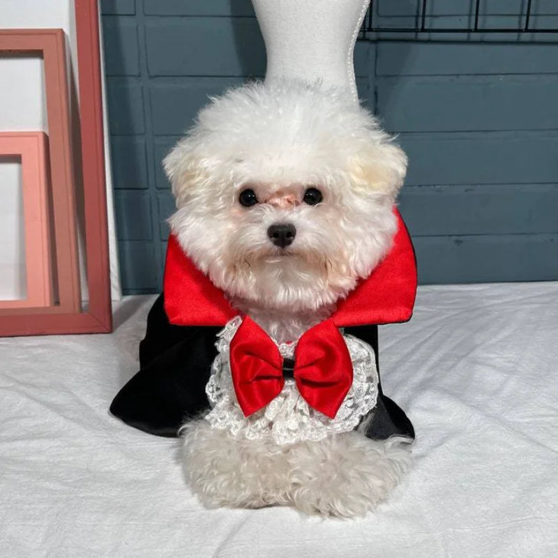 Halloween Vampire Cape Pet Clothes Outfits Holiday