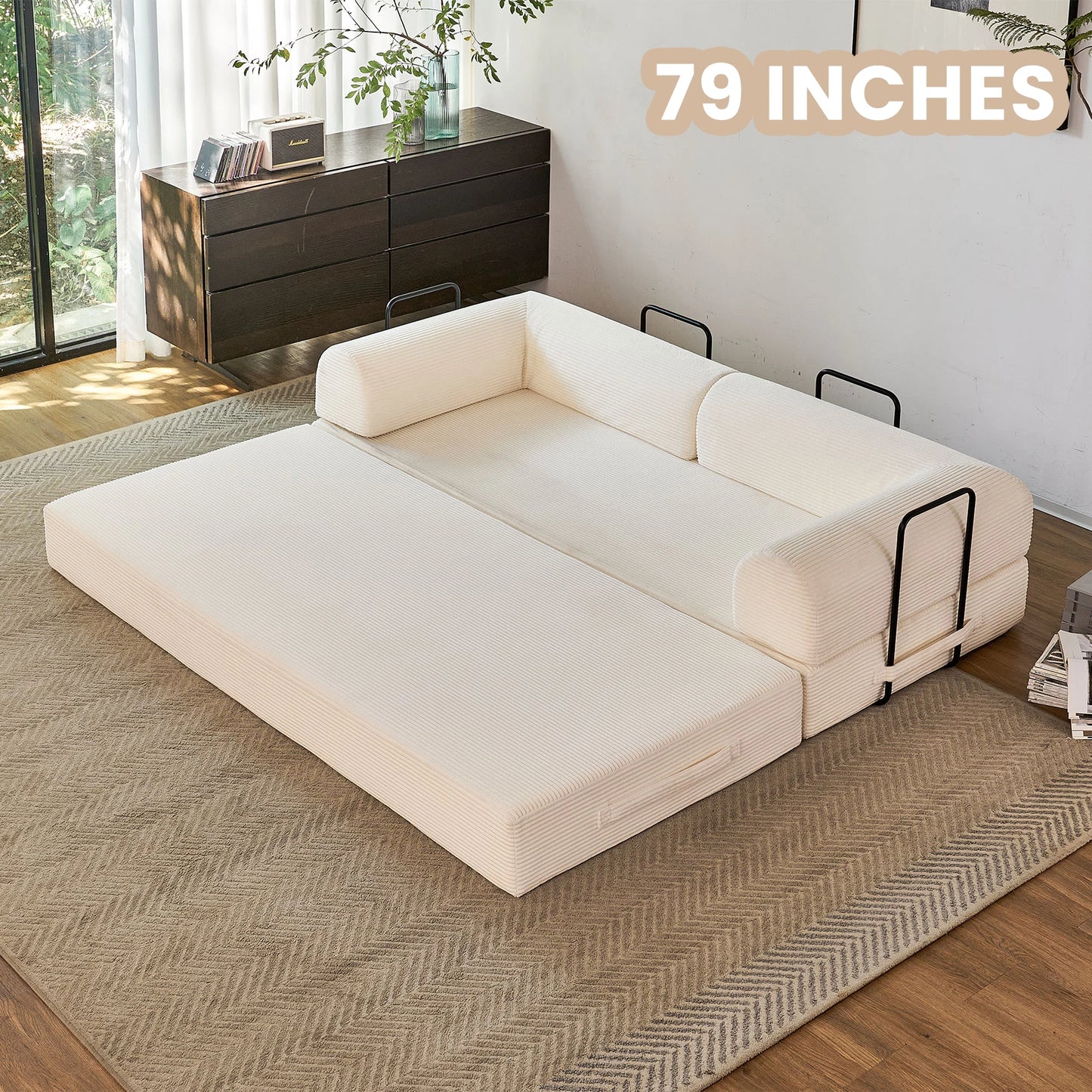 Boneless Couch Foldable Convertible Futon Sleeper Sofa