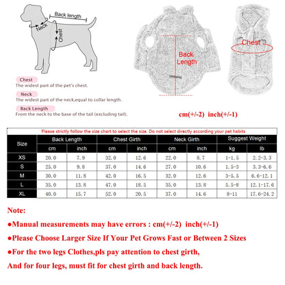 Soft Fleece Pet Dog Clothes Cute Hoodie