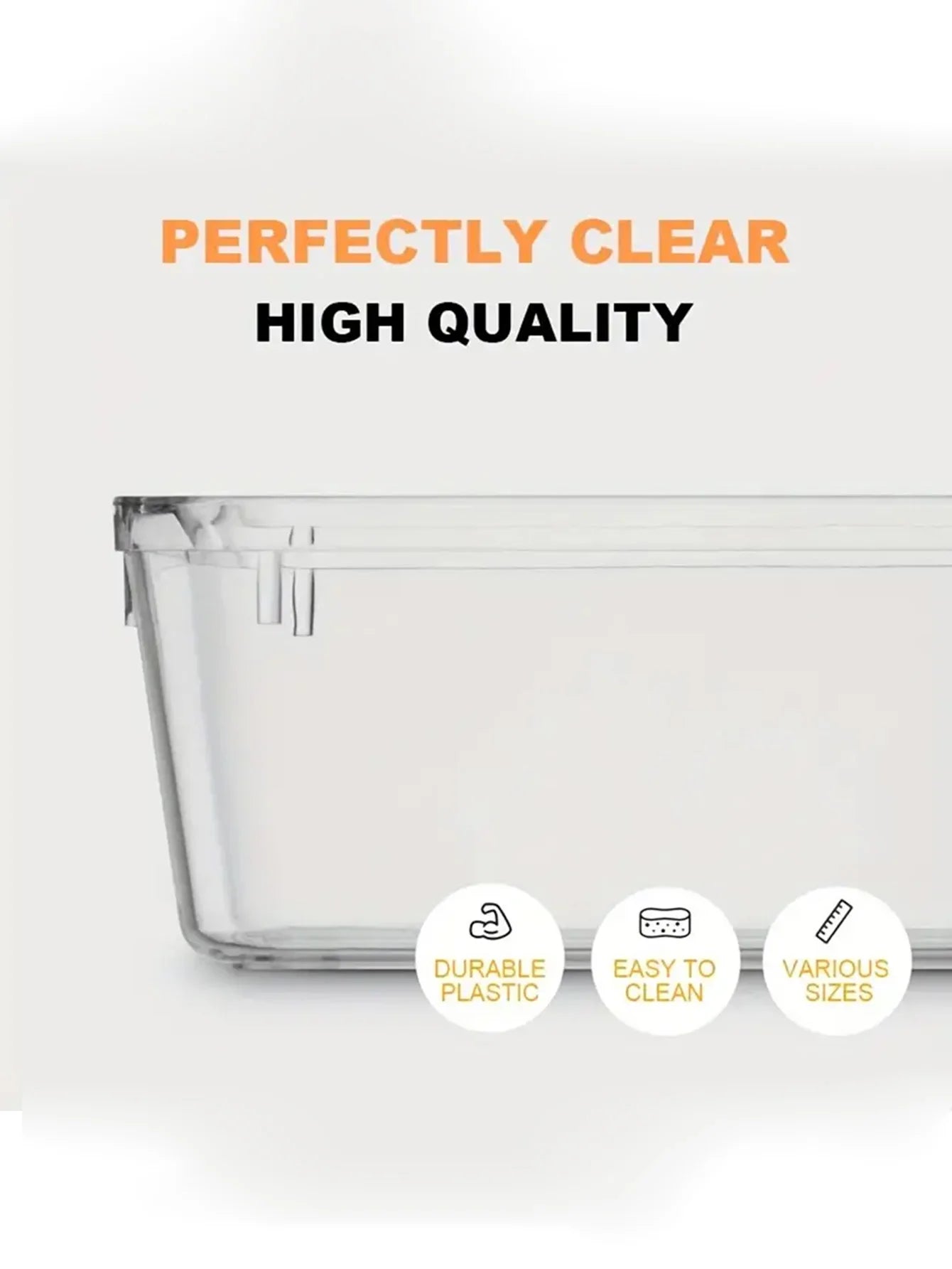 Multifunctional Clear Plastic Drawer Organizer Storage Set