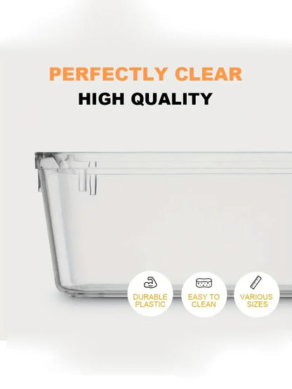 Multifunctional Clear Plastic Drawer Organizer Storage Set