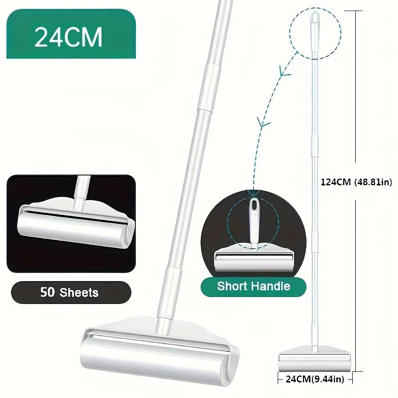 Extendable Pet Hair Roller – Fast Fur Removal for Furniture & Floors