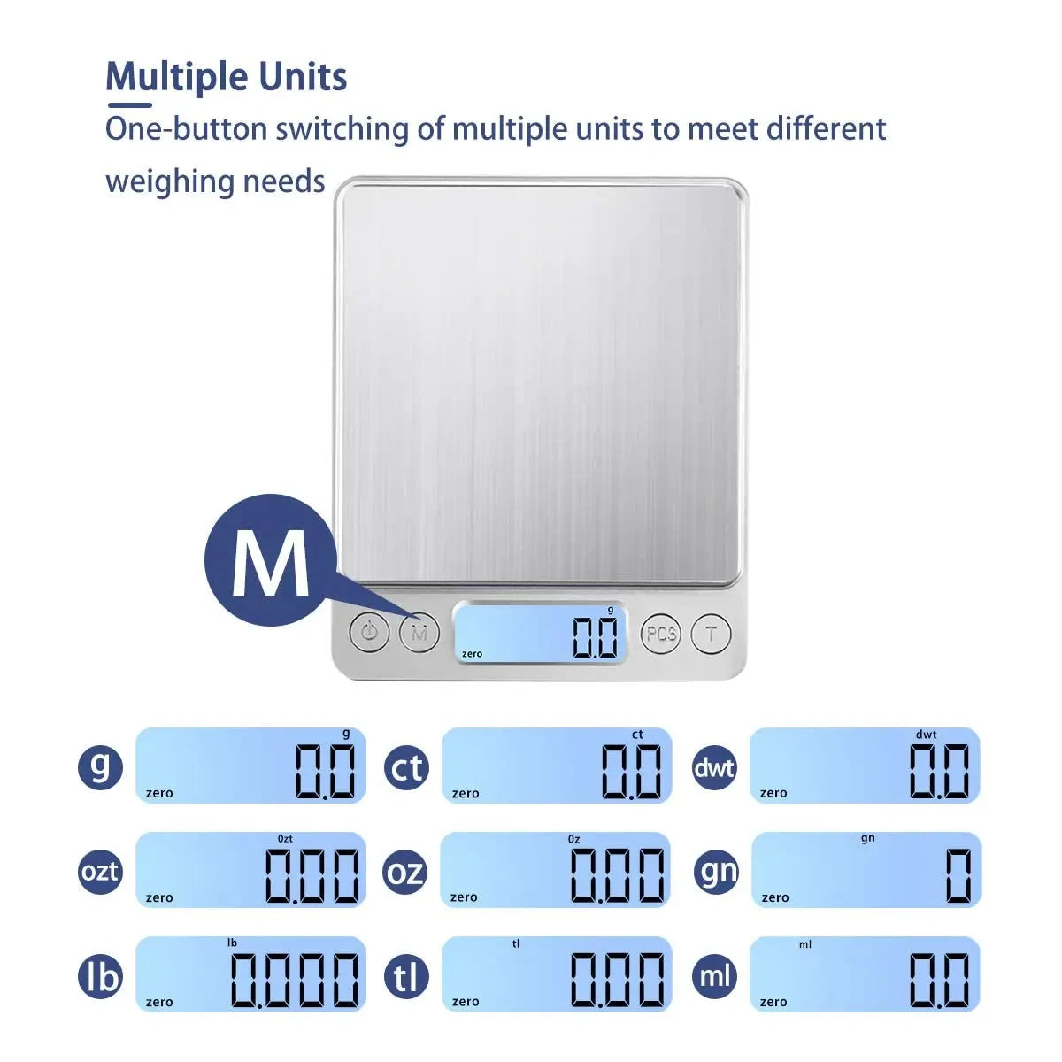 Digital Kitchen or Jewelry Scale  with LCD/Tare