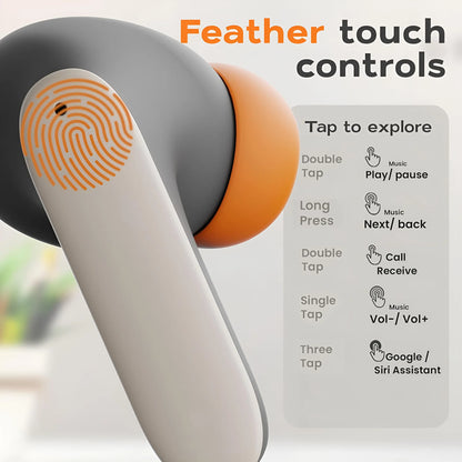 TWS Wireless Earphones Bluetooth Dual Microphone Noise Cancelling