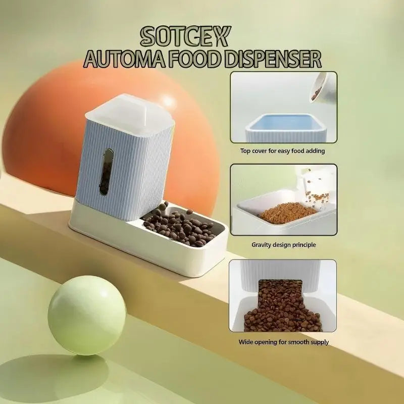 Automatic Gravity Pet Food And Water Dispenser